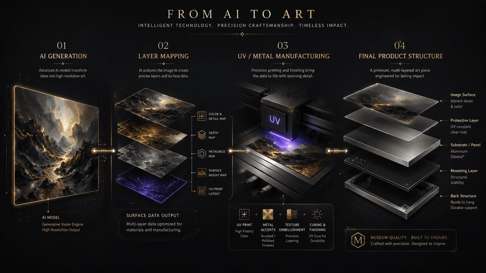 VIRAESONGKOREA AI art layer and Metal UV structure